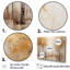 Minimalisme beige et forêt dorée sur toile-332174488-332174492