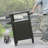Grill Carts With Storage And Wheels, Brown-1898827100