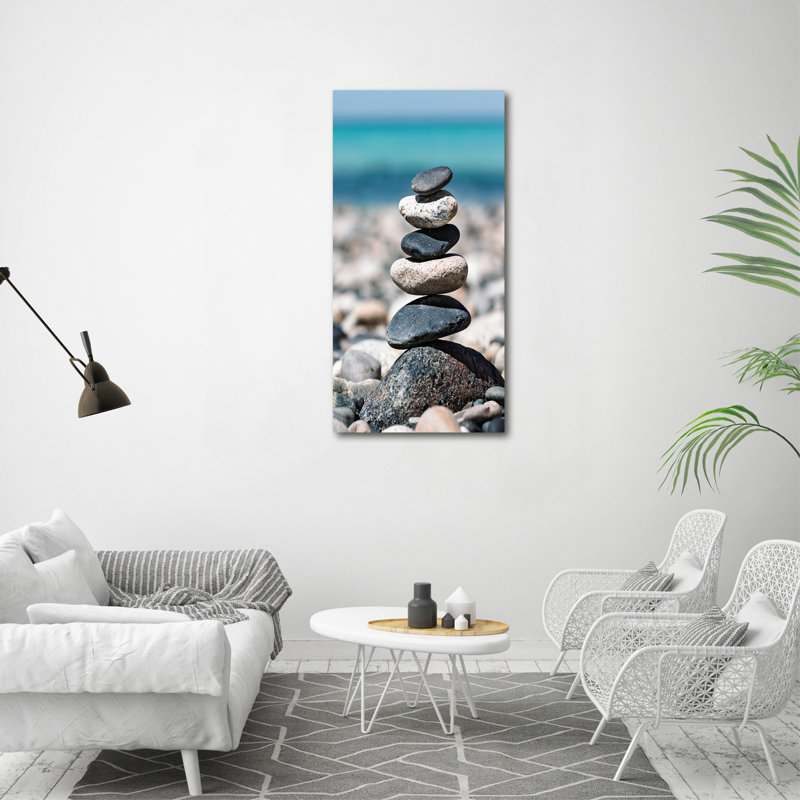 Stony Beach - Wrapped Canvas Print