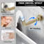Robinet de salle de bain mural à un trou, robinet de lavabo peu encombrant avec bec pivotant au design moderne-132911151