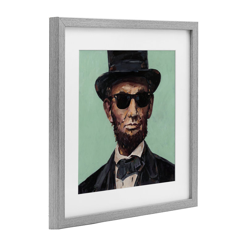 «Honest Abe With Shades», reproduction encadrée sous verre, conception de Studio Bautista, H 13 po x l 13 po
