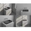 Lavabo de salle de bain rectangulaire argenté / gris Vast Studio-121495979