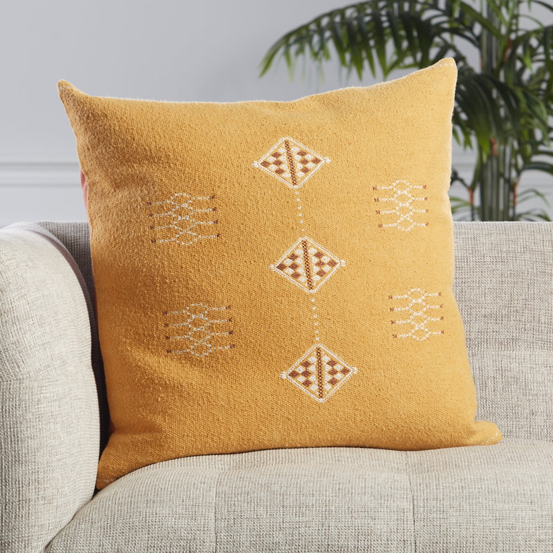 Váci Embroidered Throw Pillow, Polyester