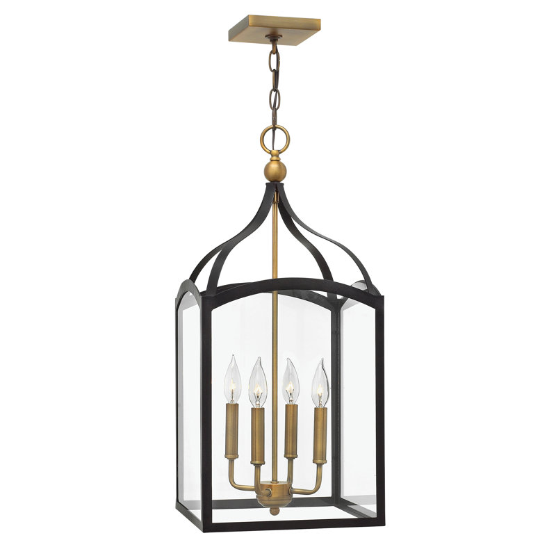 Jeremie 4 - Light Lantern Rectangle Pendant, Bronze