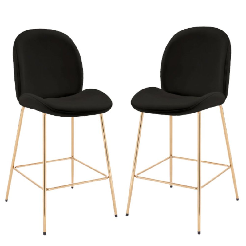 Tabouret de comptoir 26 po Zairo, Noir