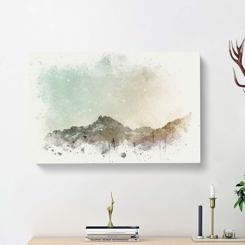 Forest Before The Mountain In Abstract - Wrapped Canvas Print, 35cm H x 50cm W x 3cm D