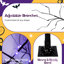 3 arbres avec lumières mauves - arbres artificiels noirs de 4 pi, 5 pi et 6 pi pour des vitrines créatives, pièce de système de branche articulée éclairée Spooky Glow, décor de maison hantée, vinyle ignifuge