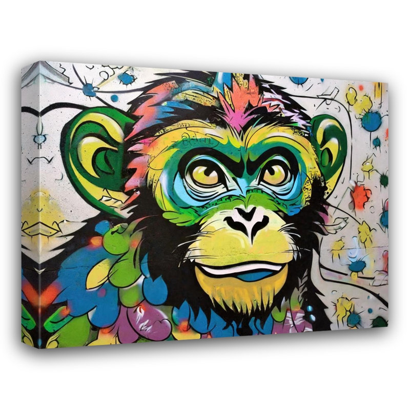" Monkey Graffitianimals ", 26" H x 32" W