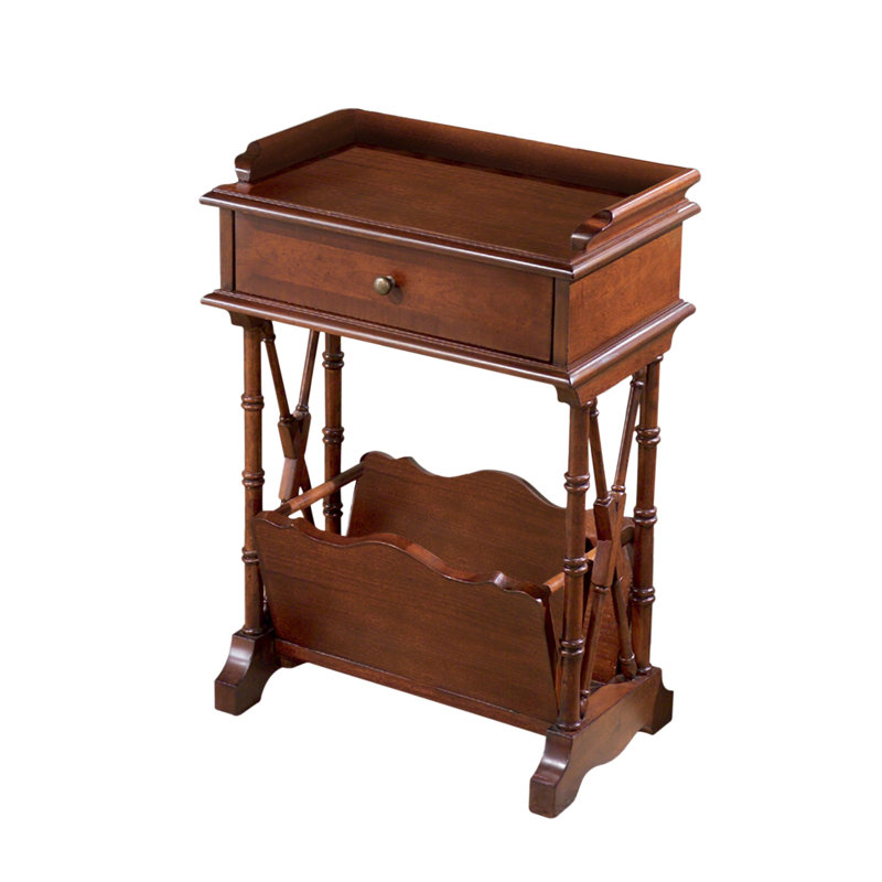 Latoria Trestle End Table, Cherry