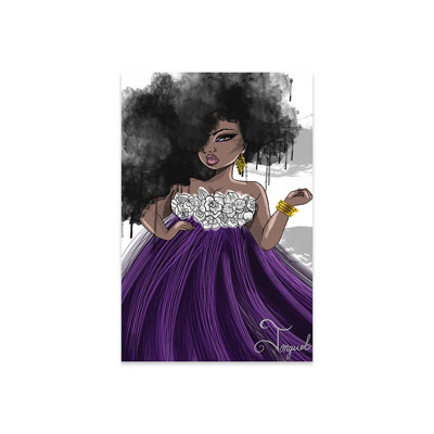Jolie impression mauve sur verre acrylique