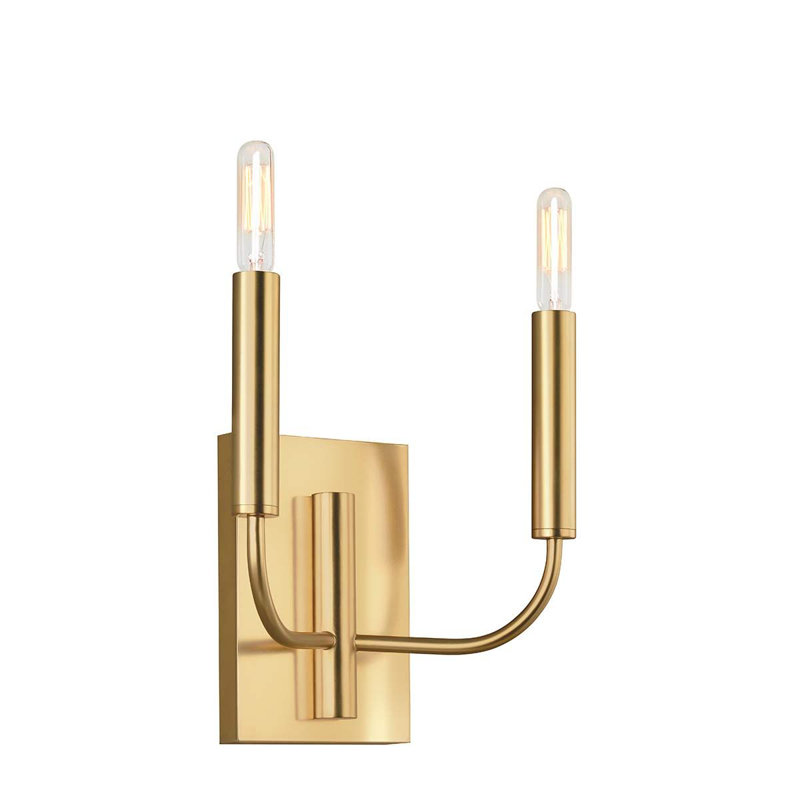 Reign Armed Sconce, Burnished Brass