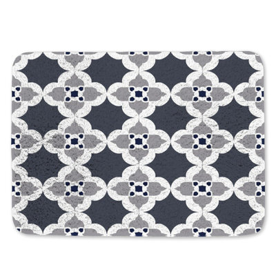 Snowflake Pattern Bath Mat Decoration Bathroom Decor Blue Crystals -  East Urban Home, 80078C233A7C47148E1CC471A43EBFE1