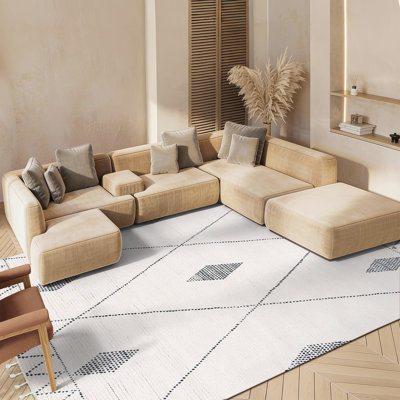 Tapis ivoire / noir Seidel