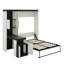 Lit escamotable double avec bureau et armoires