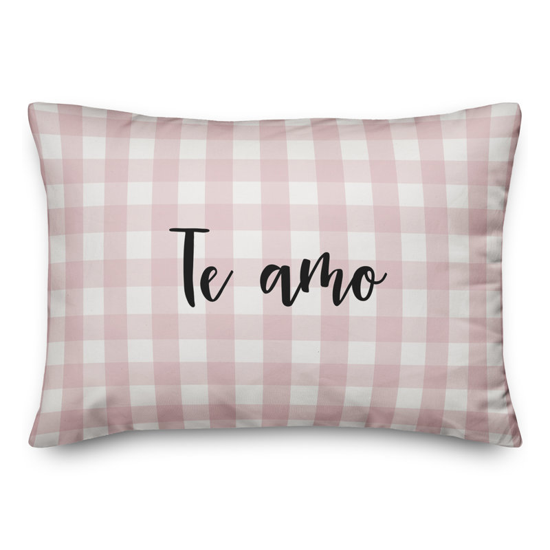  Coussin Te Amo, Noir / Rose