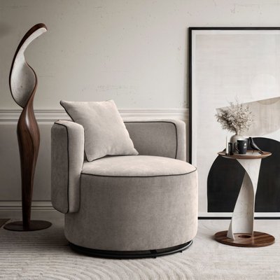 Bernella Upholstered Swivel Armchair