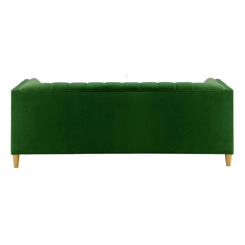 Odina 3 Seater Velvet Sofa, Green