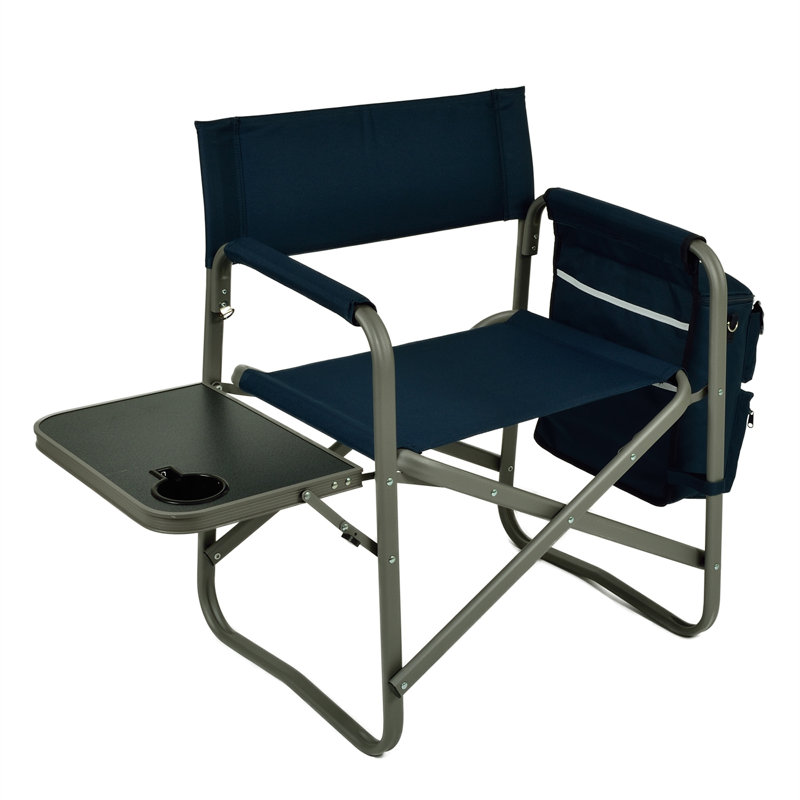 17 Stories Deluxe Folding Sports Chair, Navy