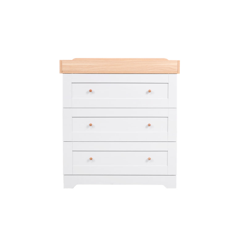 Rio 3 Drawer Chest, Dove Grey/Oak