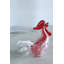  Figurine coq en verre soufflé à la main 8 po x 4 po x H 8 po