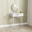 HOMCOM Modern Dressing Table with Mirror 60 x 40 x 123 cm White