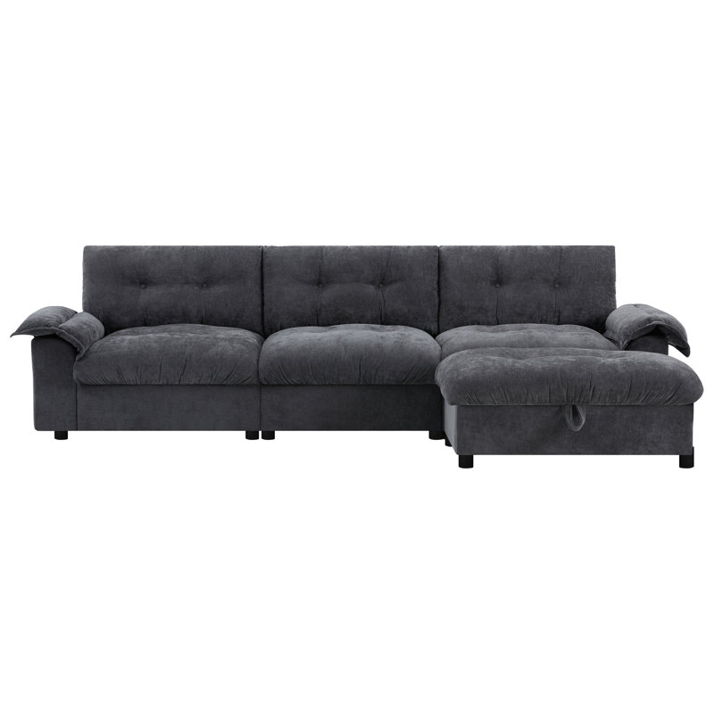 Canapé modulaire 104 * 60 ", Chenille grise foncée