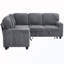 Canapé-lit modulaire en L à 5 places avec lit escamotable, rangement et chargement USB-130150486