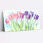 «Watercolor Tulip Floral», ensemble de 1 reproduction d'art sur toile tendue-451906376