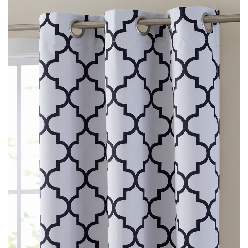 Alexuis Blackout Curtain Pair, Black, 37" W x 84" L