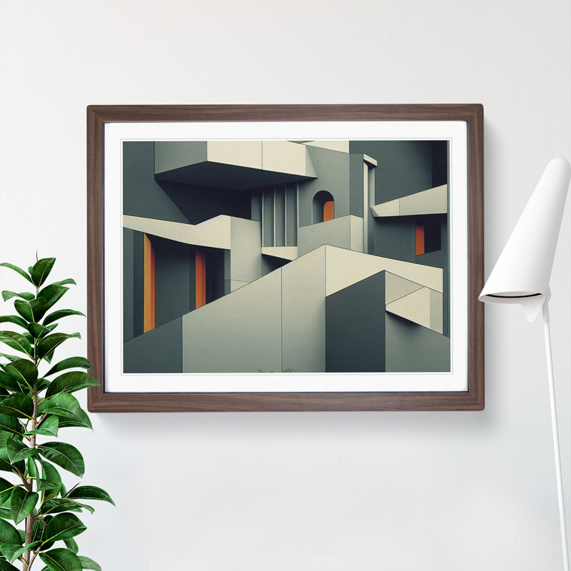 Architecture - Framed Print, 34cm H x 46cm W, Walnut Framed
