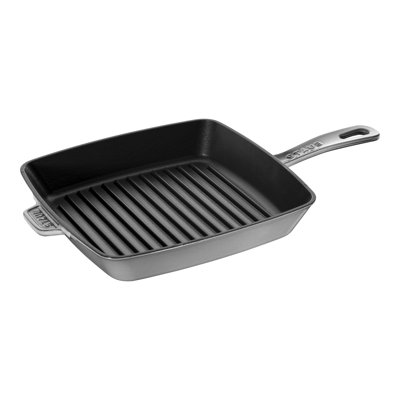 Gril américain carré en fonte de 26 cm, gris graphite