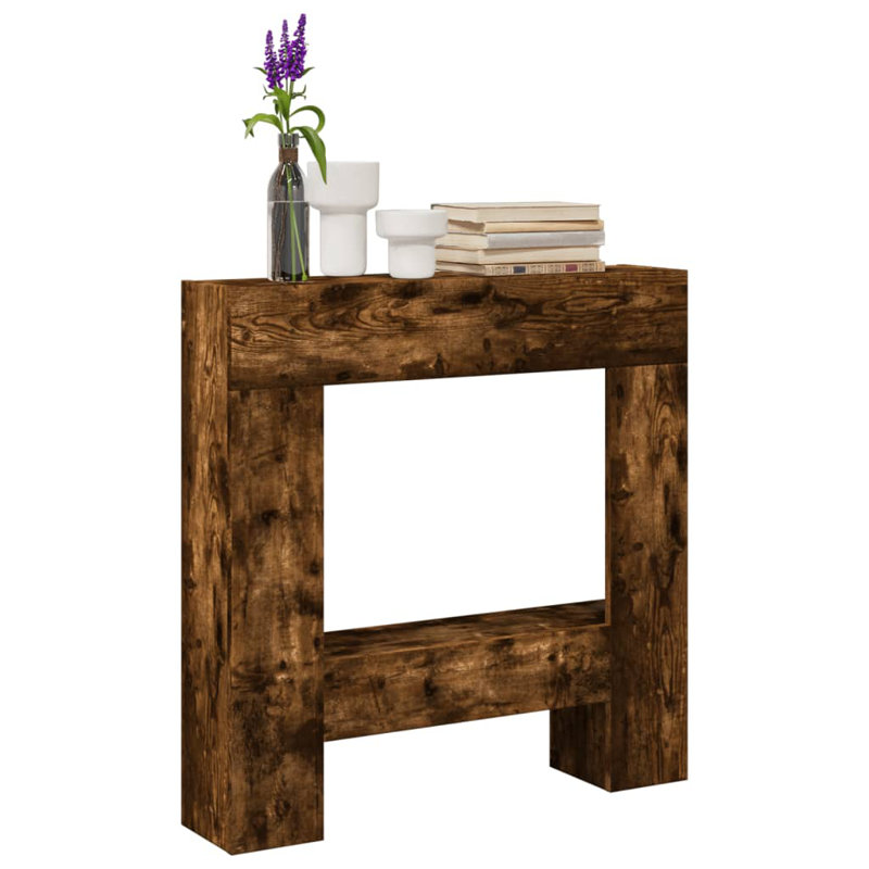 Bois d'ingénierie 31,9 x 7,1 x 32,3 po, Chêne fumé