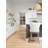 Gineen Swivel Upholstered Counter Stool with Solid Wood Frame