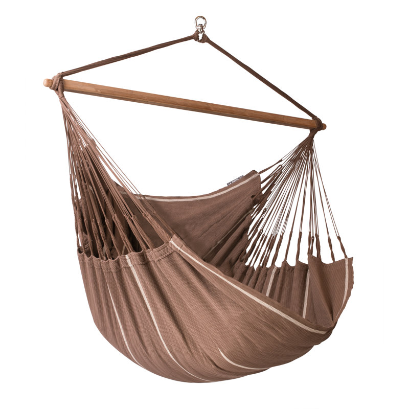 Chaise hamac en coton Habana, Chocolat, Confort