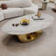 Coffee Table with Sculptural Stainless Steel Base-718361529