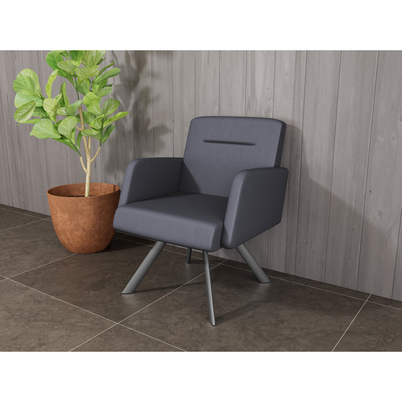 Chaise d'invité pivotante en acier Willow, Noir Patriot Plus, Gris anthracite