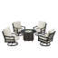 Ferrie 4 - Person Patio Conversation Set with Cushions-1871091182
