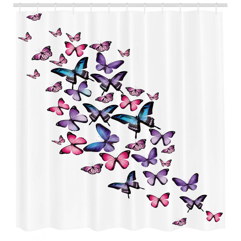 Shower Curtain with Hooks Included, 70" H x 69" W