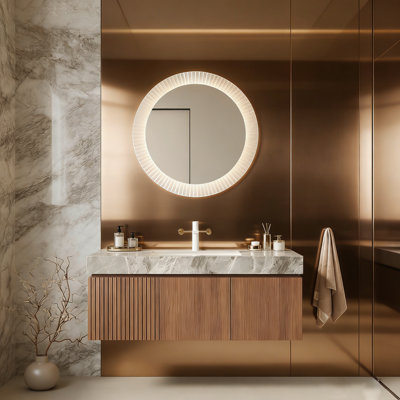 Meuble-lavabo 48 po avec lavabo, meuble de rangement suspendu en panneau de particules avec tiroirs et portes, comptoir en pierre et lavabo en céramique, comprenant 1 trou de robinet pré-percé, pré-assemblé