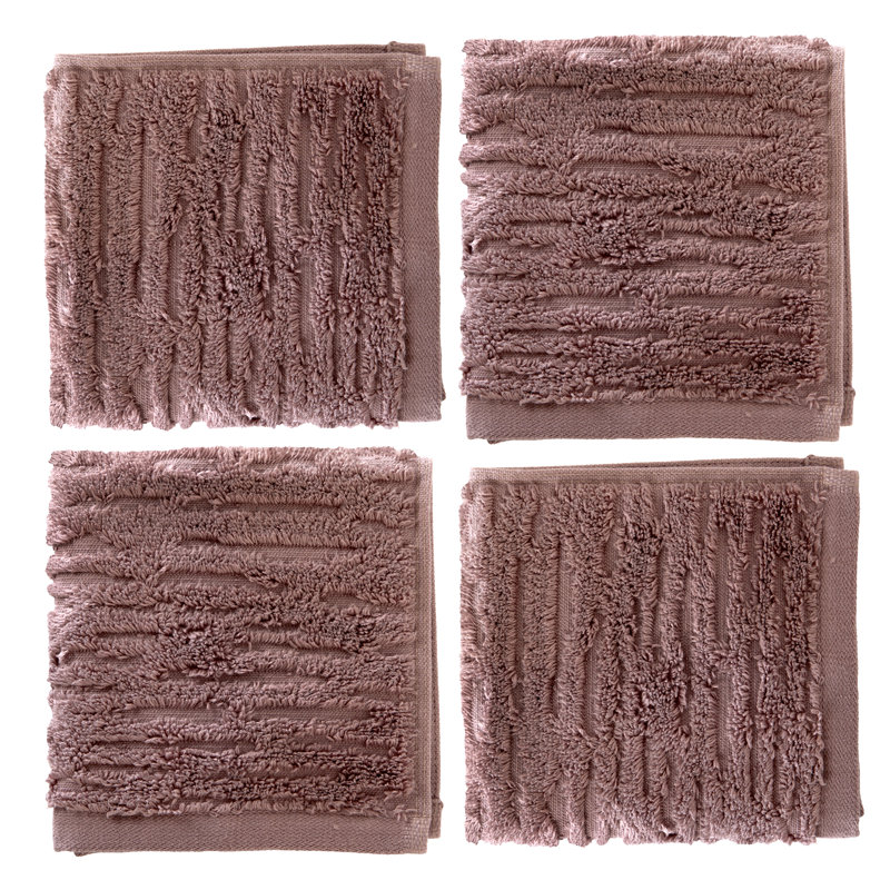 CLOUDSOFT Cotton Jacquard Washcloth, Plum