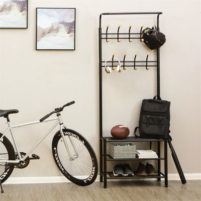 Steel Freestanding 18 - Hook Coat Rack