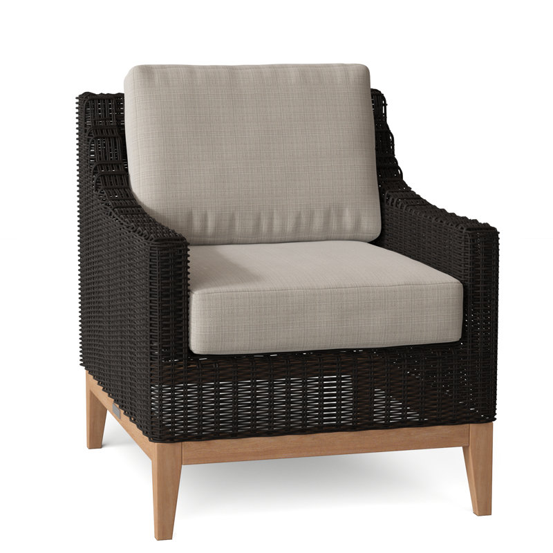 Frances Outdoor Lounge Chair, Frances Black, Sharkskin