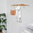 31.5" Mountain-Shaped Walnut Wall Coat Rack with 8 Brass Hooks, Modern Entryway Organizer-2030239440
