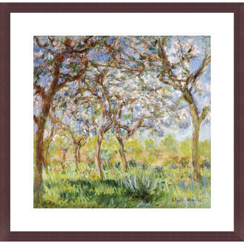 «Spring at Giverny» par Claude Monet, impression giclée encadrée, H 23,5 po x l 24 po