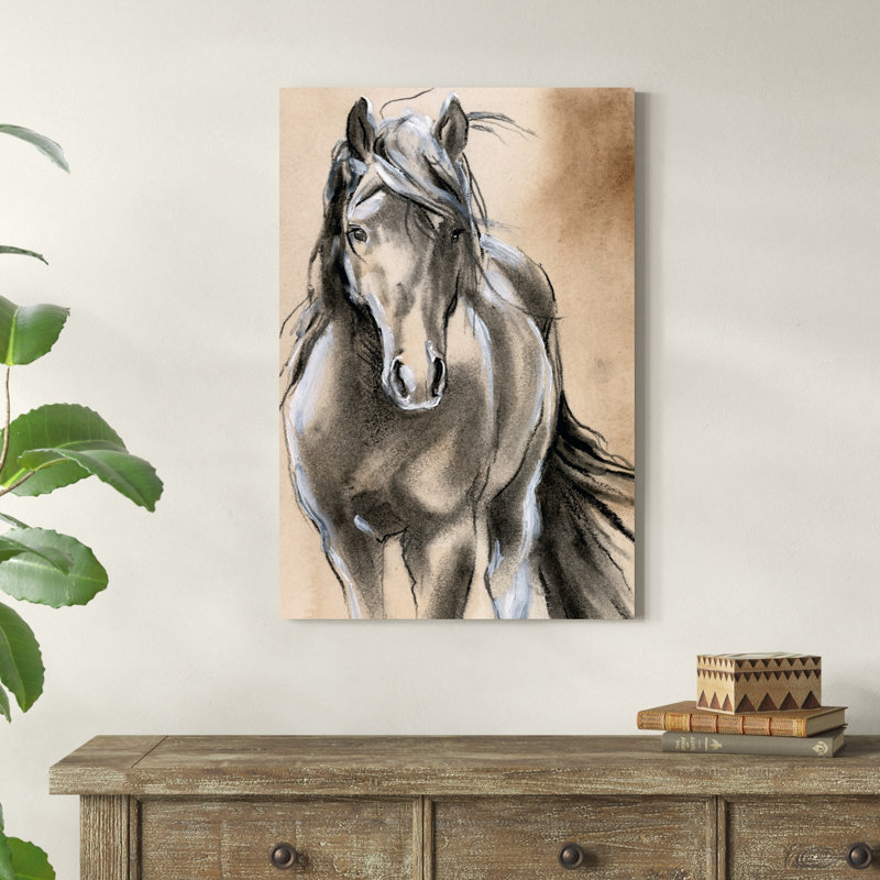 Cheval croquis II, H 36 po x l 24 po