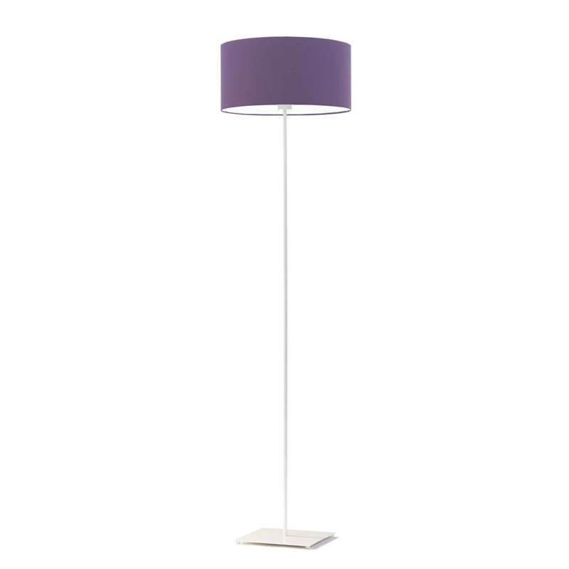 Asawer 156cm Traditional Floor Lamp, Violet, White
