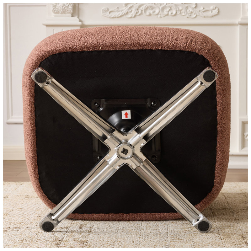 Fauteuil demi-tonneau pivotant en mélange de polyester de l 25,2 po x P 26,8 po x H 28,3 po ModaForm Home
