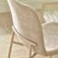49cm H Polyester Upholstered Full Back Side Chair in Cream