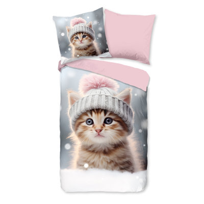 Cotton Abstract Duvet Cover with Pillowcases