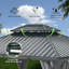 Pavillon de jardin en aluminium galvanisé en acier avec double toit gris foncé-90652763
